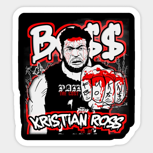 Kristian Ross - BO$$ Sticker by X-Brand Wrestling